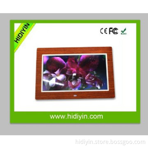 7inch lcd screen wood digital photo frame
